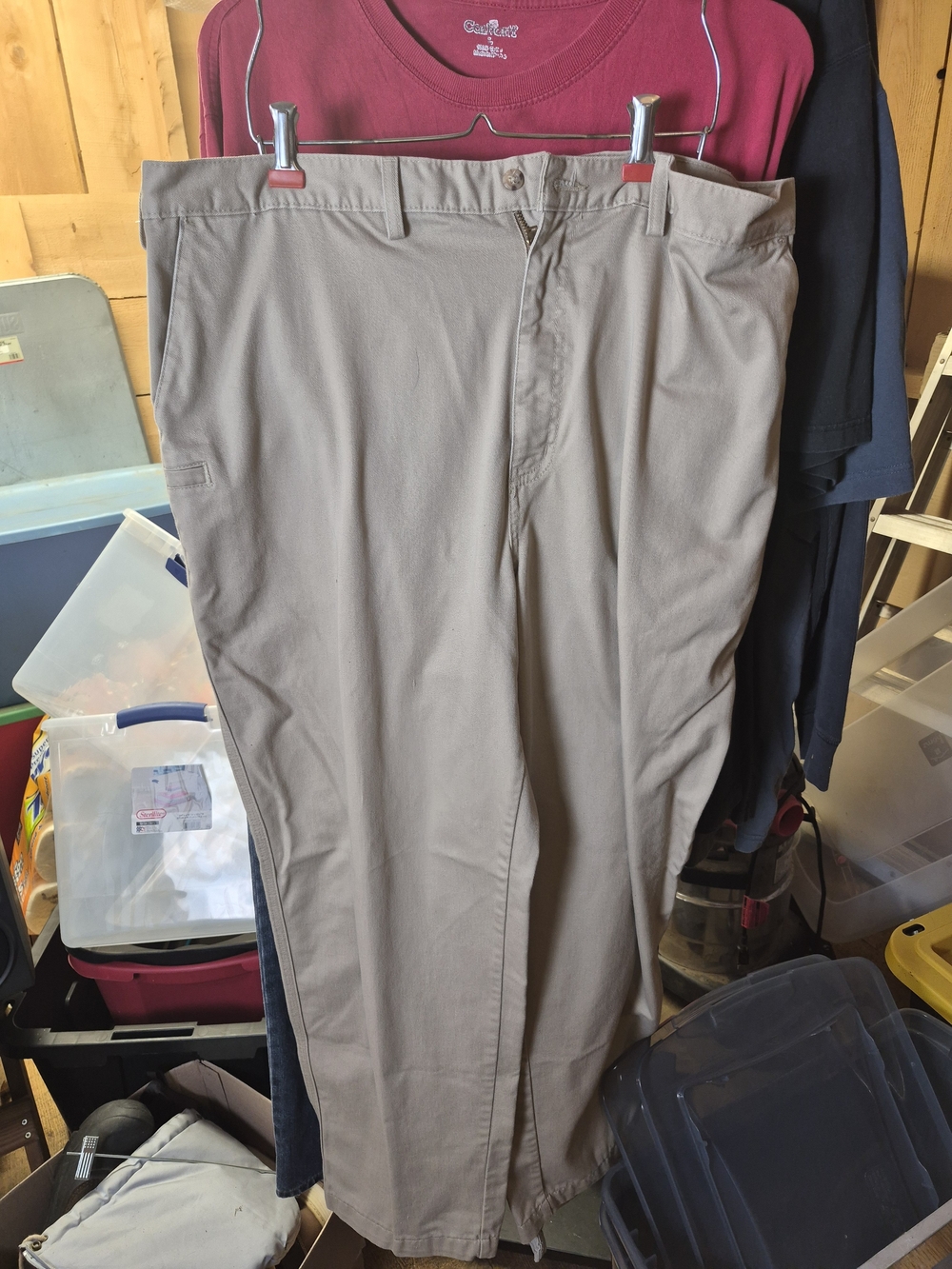 Carhartt Men's Khaki Straight-Leg Chinos - Light Tan Bin 50